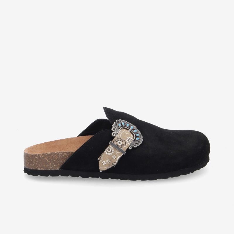 PALOMA CLOG W - SUEDE/WEST - BLACK/TAUPE